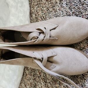 Women's Suede Ankle Boots - Tan